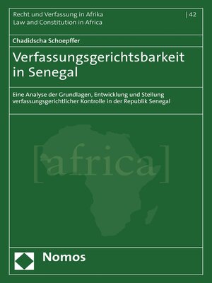 cover image of Verfassungsgerichtsbarkeit in Senegal
